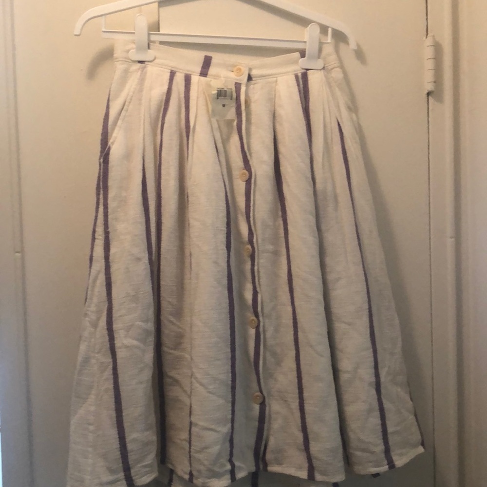 White and purple skirt